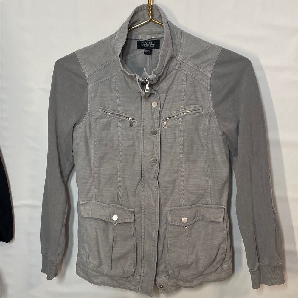 Chic Gray Utility Jacket